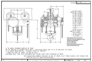 Low Headroom Trolley Hoist P1421-16
