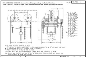 Low Headroom Trolley Hoist P1421-2