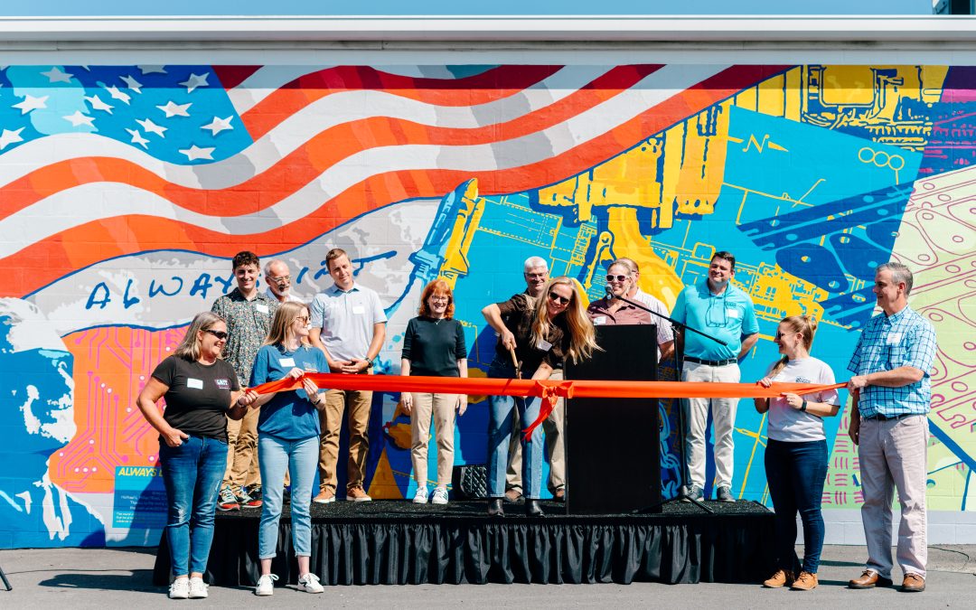 American Crane Dedicates New Mural with Colorful Ribbon-Cutting Celebration